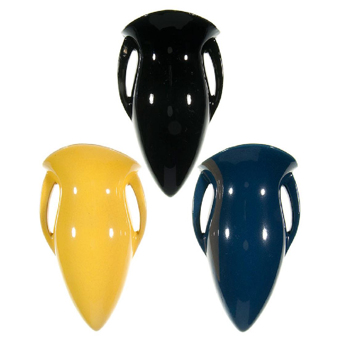 3 Roseville Rosecraft Colors, shape 1237-10 (1 of 1)