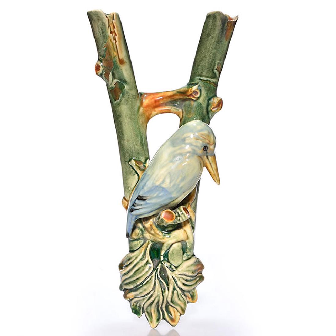 Large Weller Brighton blue bird wall pocket, 11 3/4 (1 of 1)