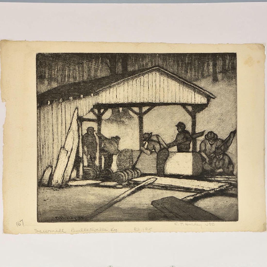 E.T. Hurley etching, Sawmill ...., Ky,10 x 11 1/2 (1 of 1)