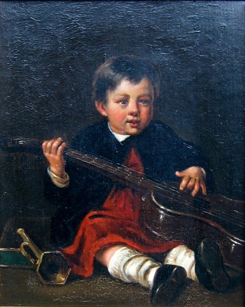 Baby with Rattle; Child with Guitar