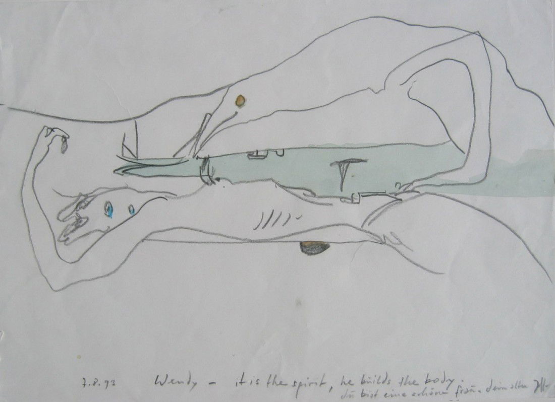 Nude on Beach (& others): HORST JANSSEN (German 1929 - 1995 ) Nude on Beach (& others) Watercolour & graphite on paper 9.5" x 13" (24.13 x 33.02cm.) Signed with initials lower right; inscribed