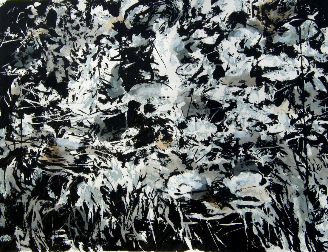 Pond: GORDON APPELBE SMITH RCA, CPG (Canadian, 1919 - ) Pond Screenprint & watercolour 22" x 30" (55.88 x 76.2cm.) Signed lower right & dated '97; #2/30 Provenance: Equinox Gallery, Vancouver