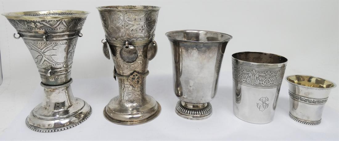 TWO NORWEGIAN PROVINCIAL SILVER BEAKERS  LATE 18TH / (1 of 1)