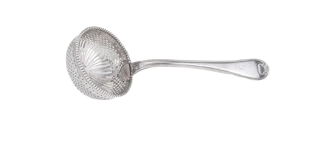 A DUTCH SILVER STRAINER LADLE  SVANTE STRIEDBECK (1 of 1)