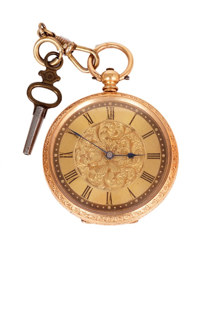 STAUFFER SON & CO A GOLD POCKET WATCH, CIRCA 1870 key Jun 03, 2014
