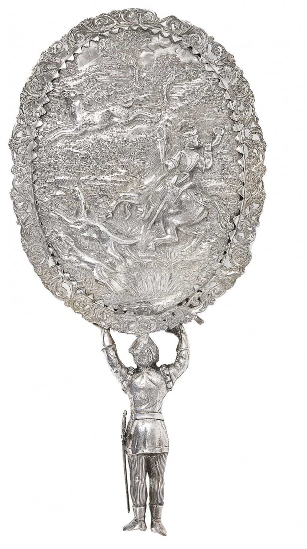 A VICTORIAN SILVER-MOUNTED HAND MIRROR, MAKER'S MARK (1 of 1)