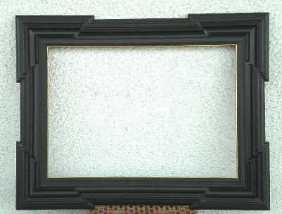 Picture frames, black, solid, 1885: Bilderrahmen, schwarz, sehr massiv, 1885, Daniel Glück (Glückstr. in München), kgl. bayr. Hofschreiner (Ludwig II.). neu überarbeitet, sehr guter Zustand, sehr schwere Qualität B=1,18m, H=93,0cm,
