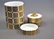 Vase, "Quatre Couleurs", rich gloss and matte gold deco
