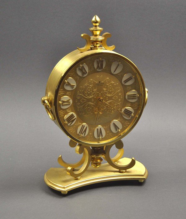 Desk Clock, Junghans Meister, mechanical, fine brass