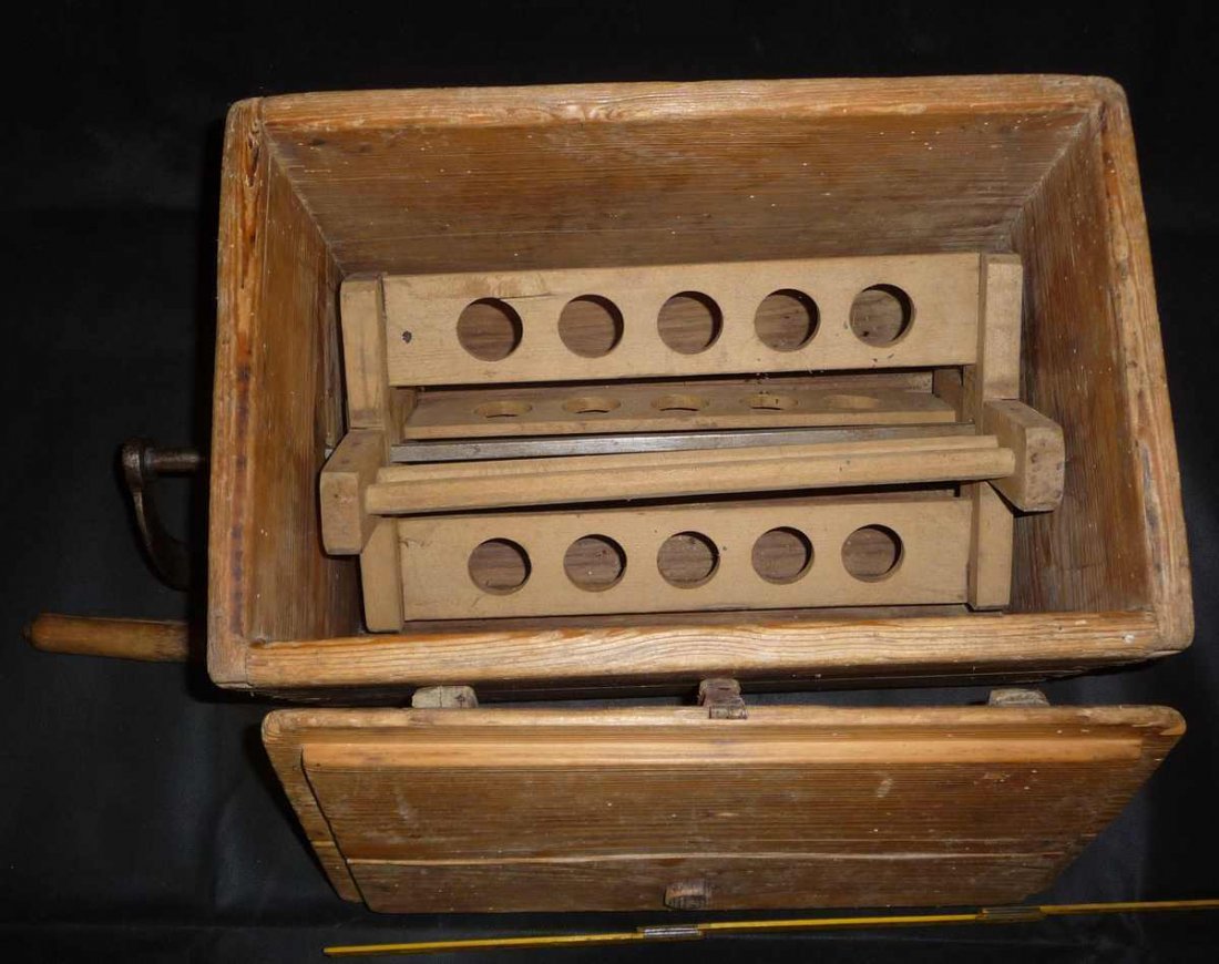 Churn, horizontal, rectangular wooden box, function - 3
