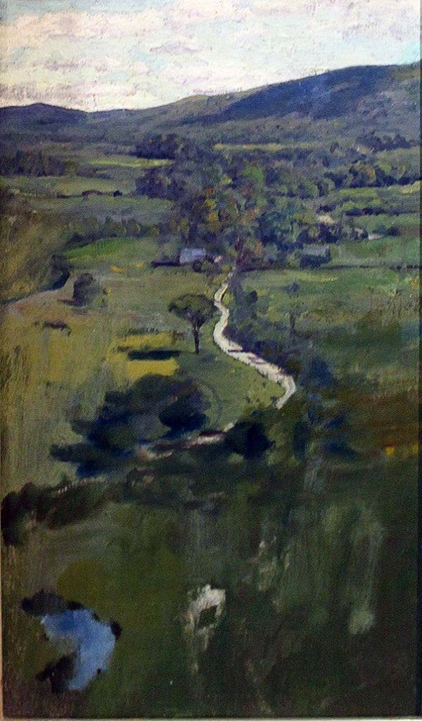 Anna R. Brewster,American 1870-1952: Canaan, Connecticut, Oil on canvas, 12 1/8 x 6 3/4 inches, , Unsigned, Provenance: Estate of Anna Richards Brewster; Kennedy Galleries, N.Y.,N.Y.; Private Collection until 2004. (BA-BRE-C0000)