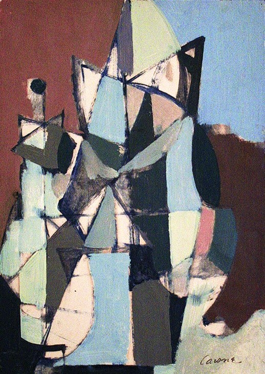 Nicolas Carone, American b. 1917: Untitled (Number3), Oil on paper laid down on board, 13 1/2 x 9 1/2 inches, Circa 1938-42, , (BA-CAR-C0000)