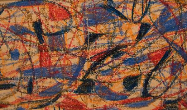 John Von Wicht, American 1888-1970: Untitled, Colored pencil on paper, 5 x 9 1/4 inches, , Unsigned, (BA-VON-C0002)