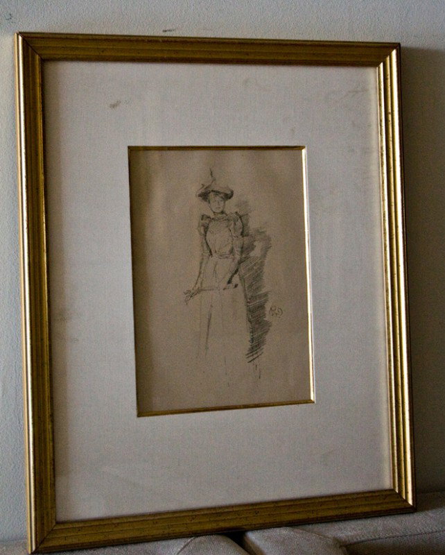 James M Whistler (American 1834-1903) Lithograph: "Standing Woman", 1890, sight size 10 x 7 inches, lithograph. Provenance: Donal A. Heald, New York, NY.