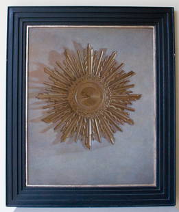 Mark Innerst (American 1957-): "Syroco Clock, 1990", acrylic on masonite in artist hand made frame, 36 3/4 x 31 inches. Proveance: Curt Marcus Gallery, New York, NY; Richard Milazzo, New York, NY. Exhibition: "Every Day Mysteries",