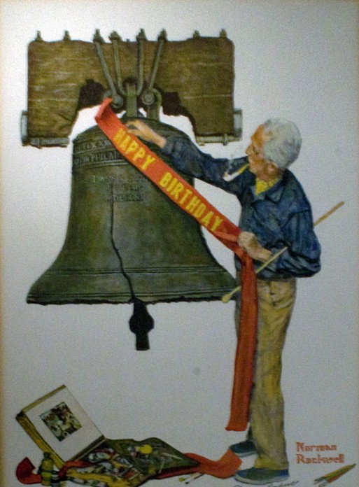 Norman Rockwell (1894 - 1978): "Happy Birthday", 24 x 18 1/4 inches (print size), lithograph, signed lower right, number lower left 204/950