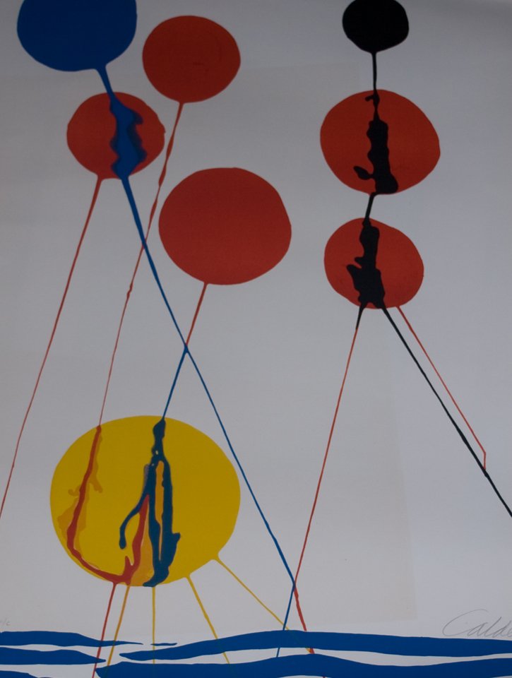 Alexander Calder (American 1898 - 1976): Untitled, color lithograph, 39 1/2 x 28 1/2 inches (sheet size), signed lower right, numbered lower left LXXXII/C