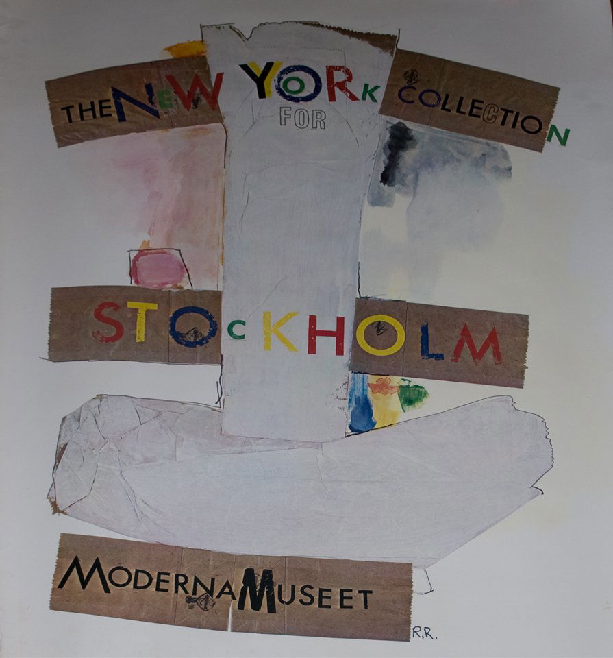 Robert Rauschenberg (American 1925 - 2008): New York Collection for Stockholm, offset lithograph in color, 31 x 22 inches (sheet size), signed lower bottom, numbered 87/100
