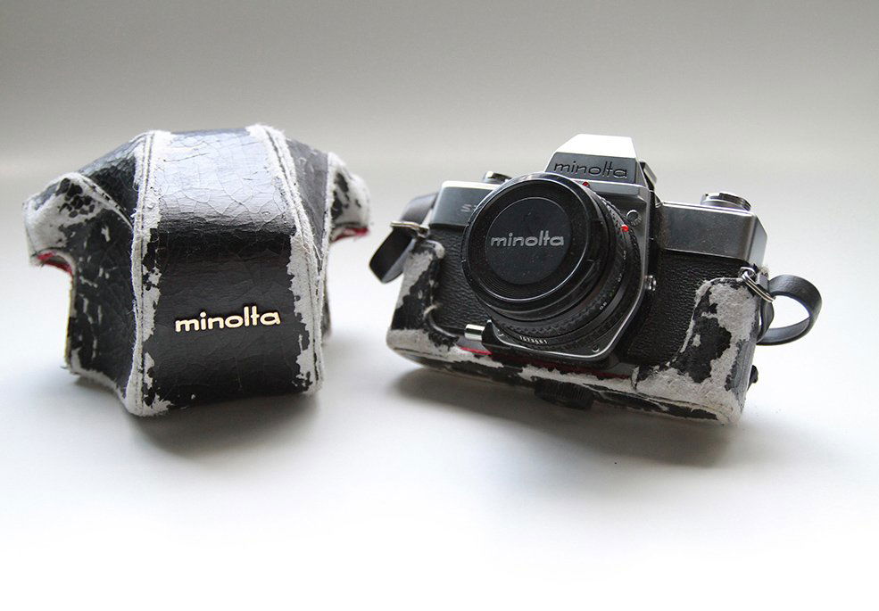 35mm Film Minolta Camera With Minolta Rokkor X 45mm Len