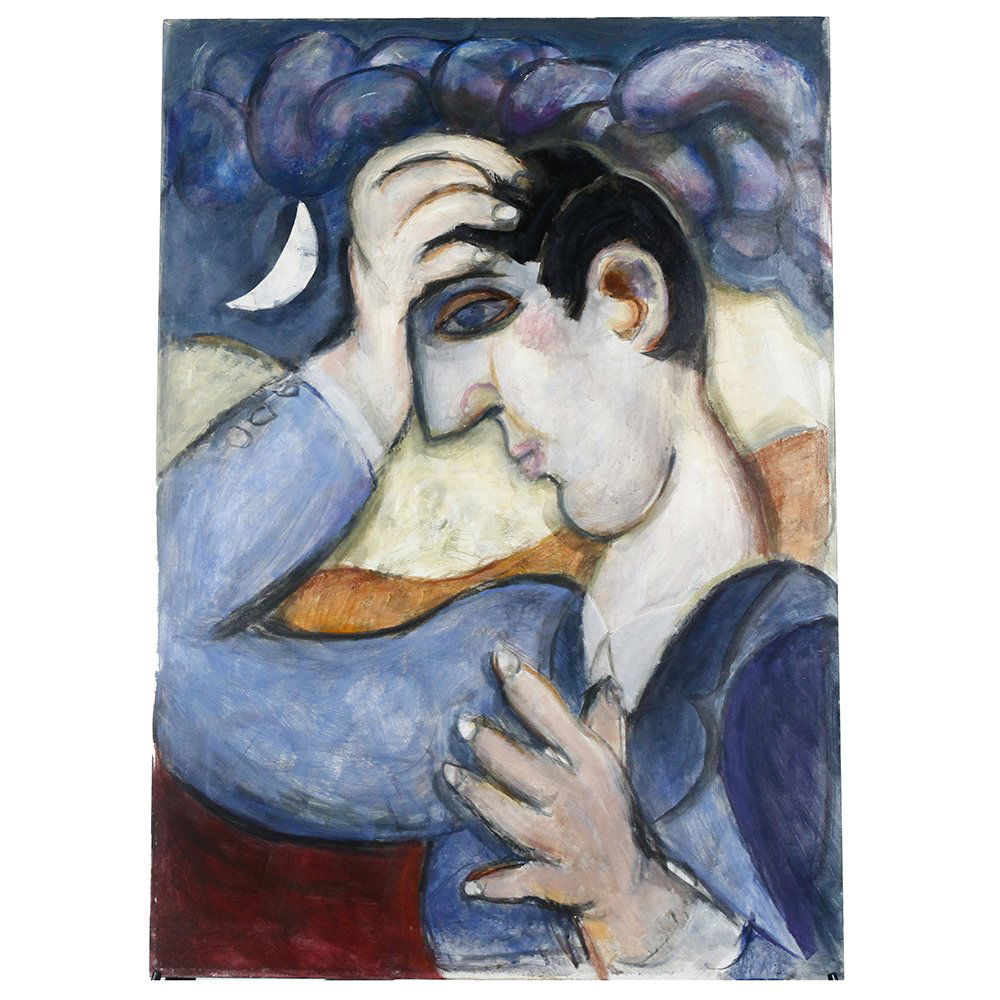 Bob Guccione (American 1930 - 2010): "Humble Man", Oil on canvas, 27 x 19 inches, Estate stamp on verso