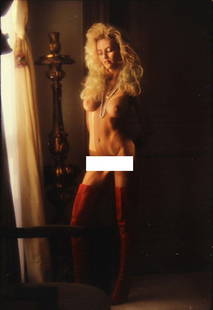 Ginger Miller 1988 35mm By Bob Guccione: Original 35mm slide features Ginger Miller taken by Bob Guccione in 1988. Provenance: The Estate of Bob Guccione, NJ, 2012.Subject:Twenty year old Ginger Miller, a snow and sauna lover from San