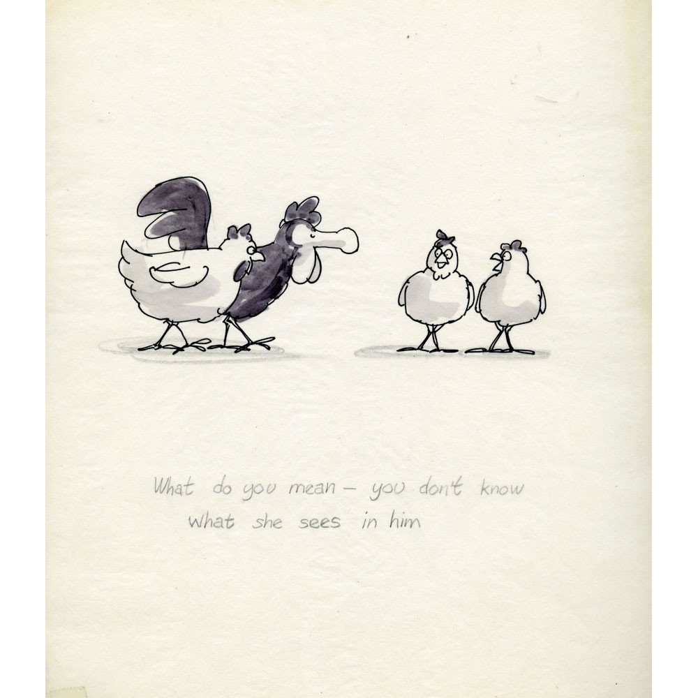 Art Cummings (American 1919-1997): "Best in Show", Marker and pencil on paper, 9 x 10 1/2 inches. Estate stamp verso. Provenance: The Estate of Bob Guccione, NJ, 2012. Publication: "Penthouse" 1970's - 1980's.