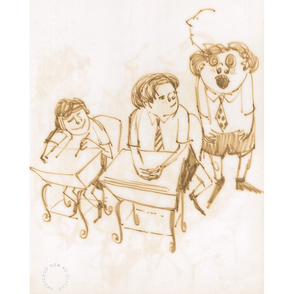 Bob Guccione (American 1930-2010): "Nerds Gone Wild", Marker on paper, 11 x 14 inches, Estate stamped verso, unsigned. Provenance: The Estate of Bob Guccione, NJ, 2012; Jerrick Media, Englewood, NJ, until present.