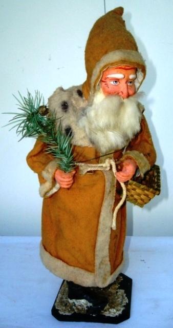 PAPER MACHE SANTA CANDY CONTAINER: 14 1/2" SANTA CANDY CONTAINER