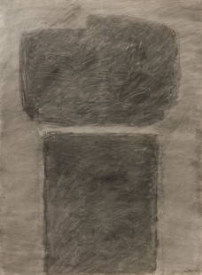 LUC CLAUS (1930-2006): Untitled.Ink and charcoal on linen. Signed and dated 'Luc Claus 1986'.Provenance: Wetering Galerie, Amsterdam150 x 110 cmDescription FRSans titre, 1986.Encre et fusain s