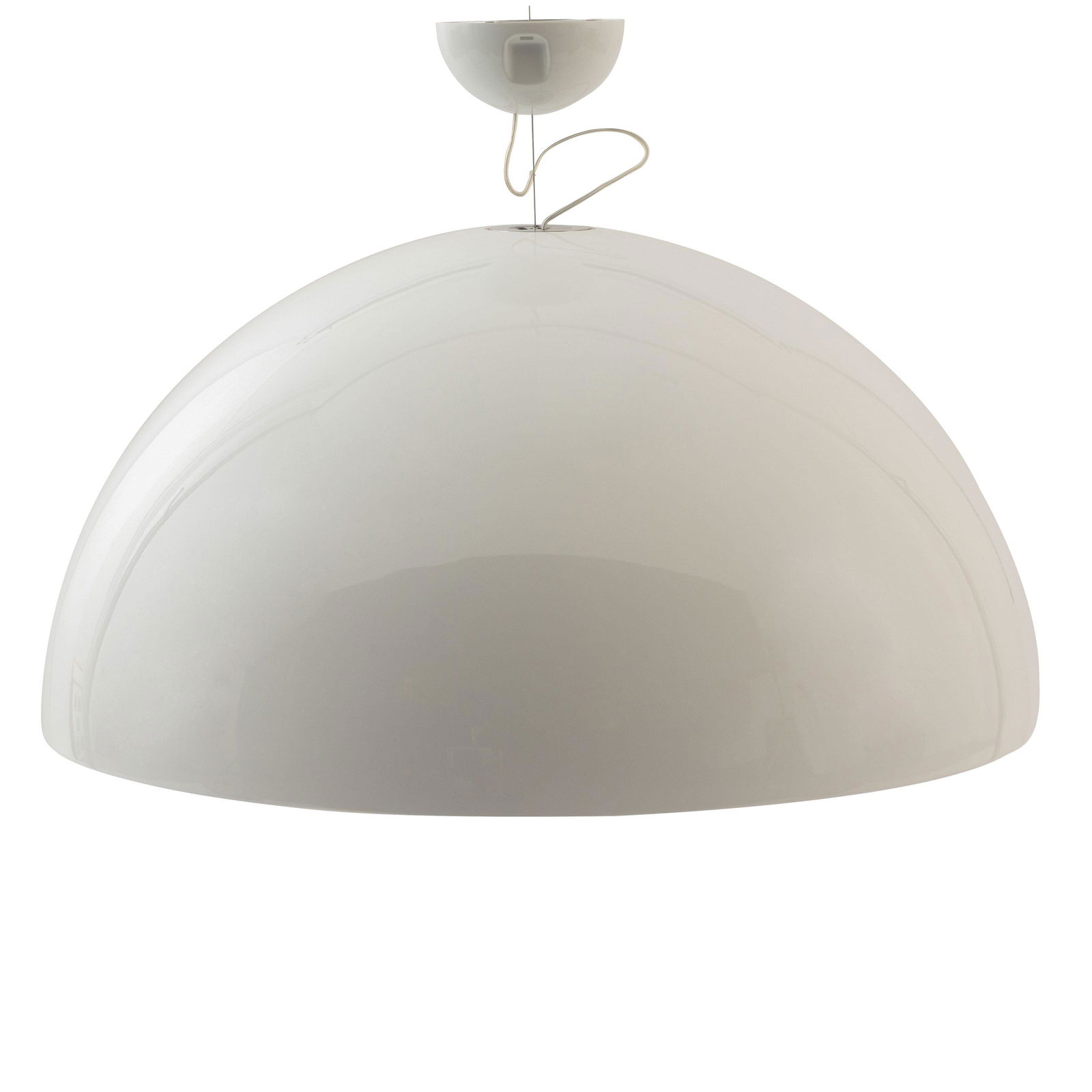 MARCEL WANDERS (1963) / FLOS: Chandelier. Model Skygarden. Design from 2007. Interior in cast plaster diffuser with flower garland relief. Exterior in opaque white glass.50 x 91.5 (diam.) cmDescription FRLustre. ModÃ¨le Skygarde