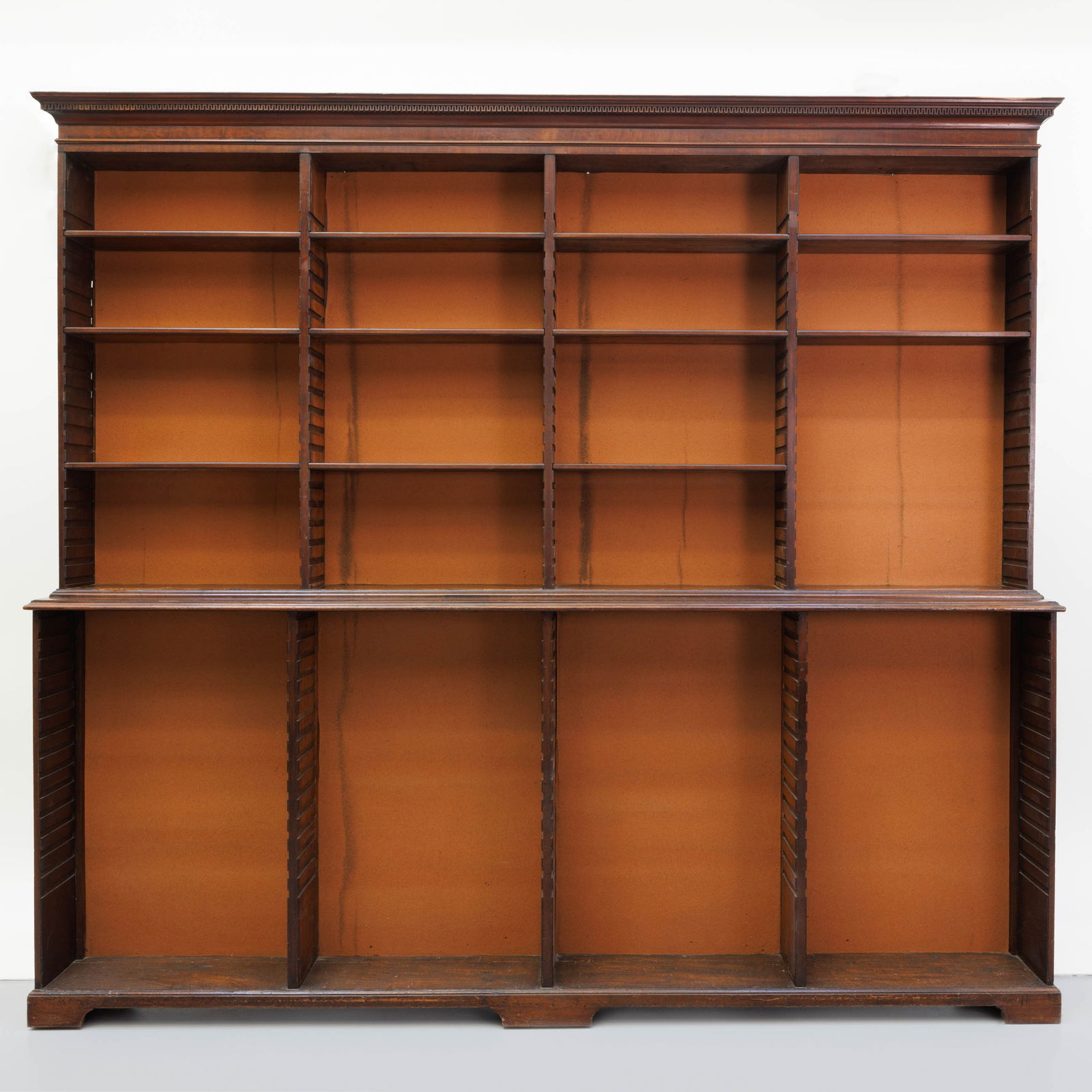An English walnut open library bookcase. Shelves missing. (1 of 5)