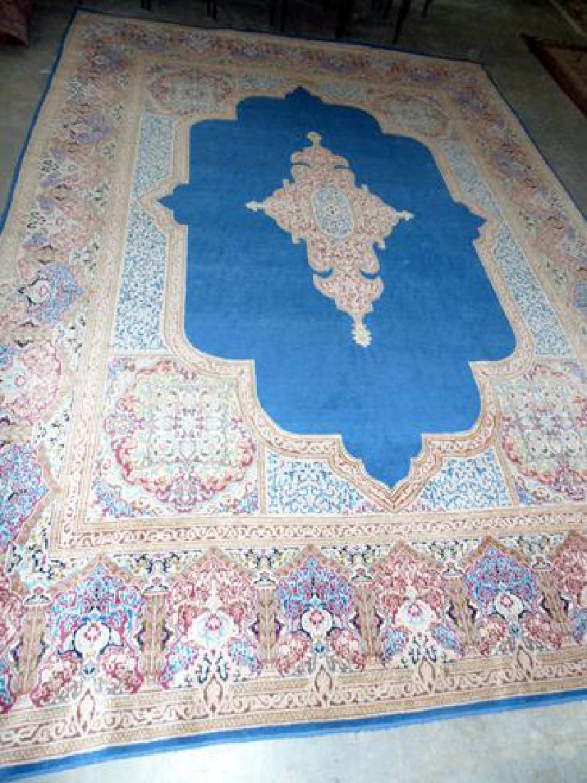 Large Oriental Rug with Blue Center Field (1 of 4)