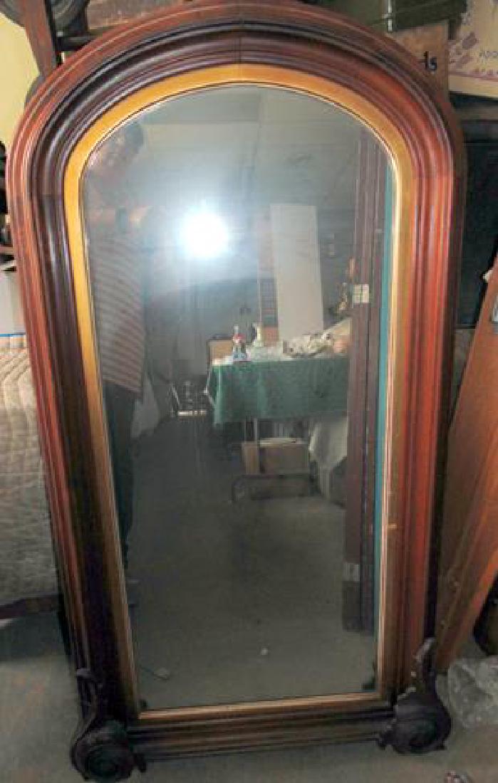 Victorian Walnut Dome Top Mirror (1 of 1)