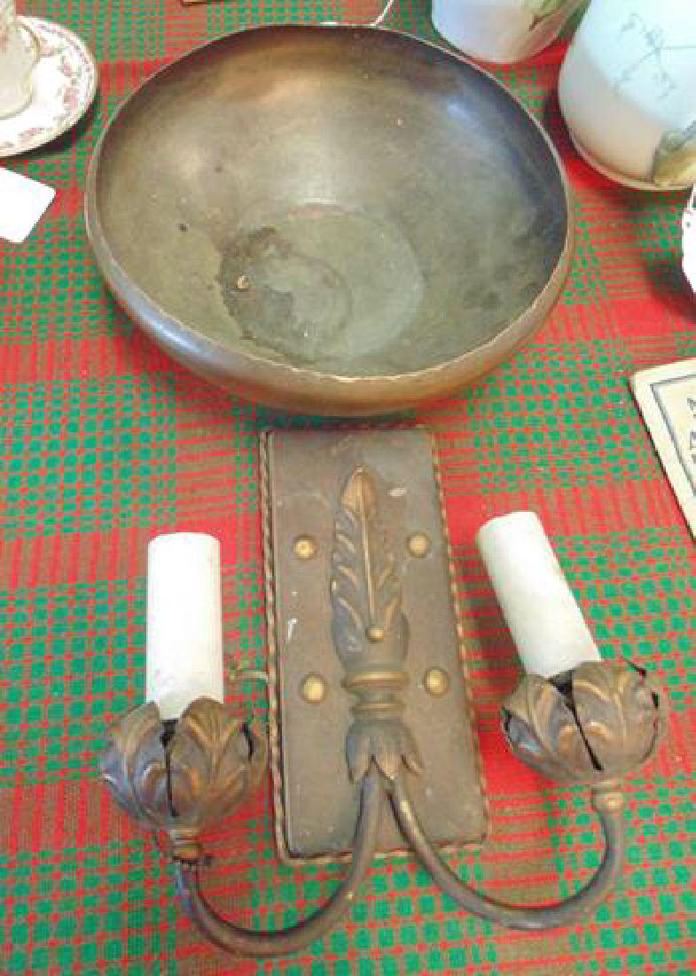 Copper Wall Sconce & Bowl (1 of 1)