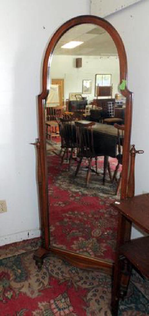Mahogany Floor Standing Dressing Mirror (1 of 1)