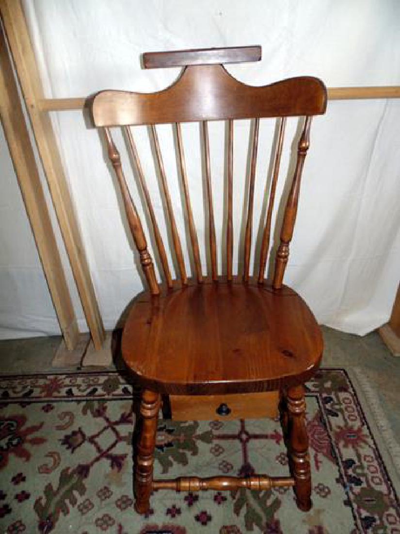 Windsor Chair: Windsor chair with drawer.