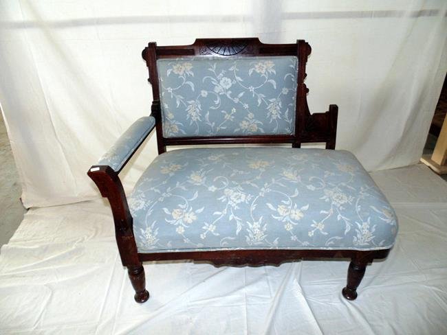 Eastlake Settees: 2 Eastlake settees.