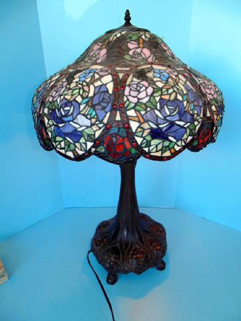Contemporary Leaded Glass Table Lamp (1 of 4)