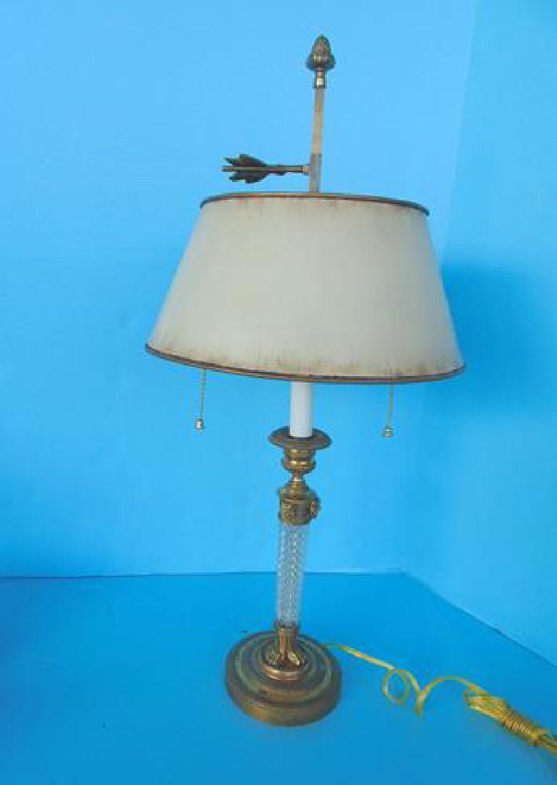 Bronze & Cut Glass Desk Lamp (1 of 2)