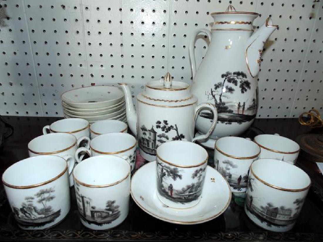 Old Paris Porcelain Hand Painted Tea Set (1 of 3)