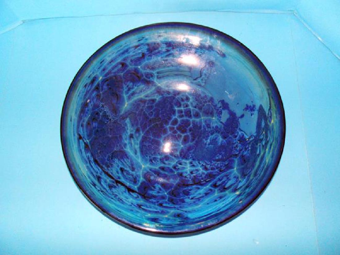 Josh Simpson Art Glass Charger: Signed Josh Simpson art glass charger 14 1/2" diameter. Very good condition.