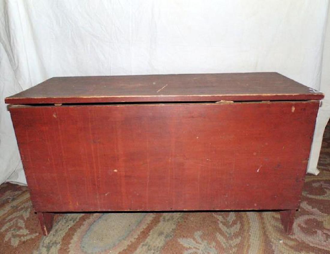 19thc Blanket Box in Old Red (1 of 3)