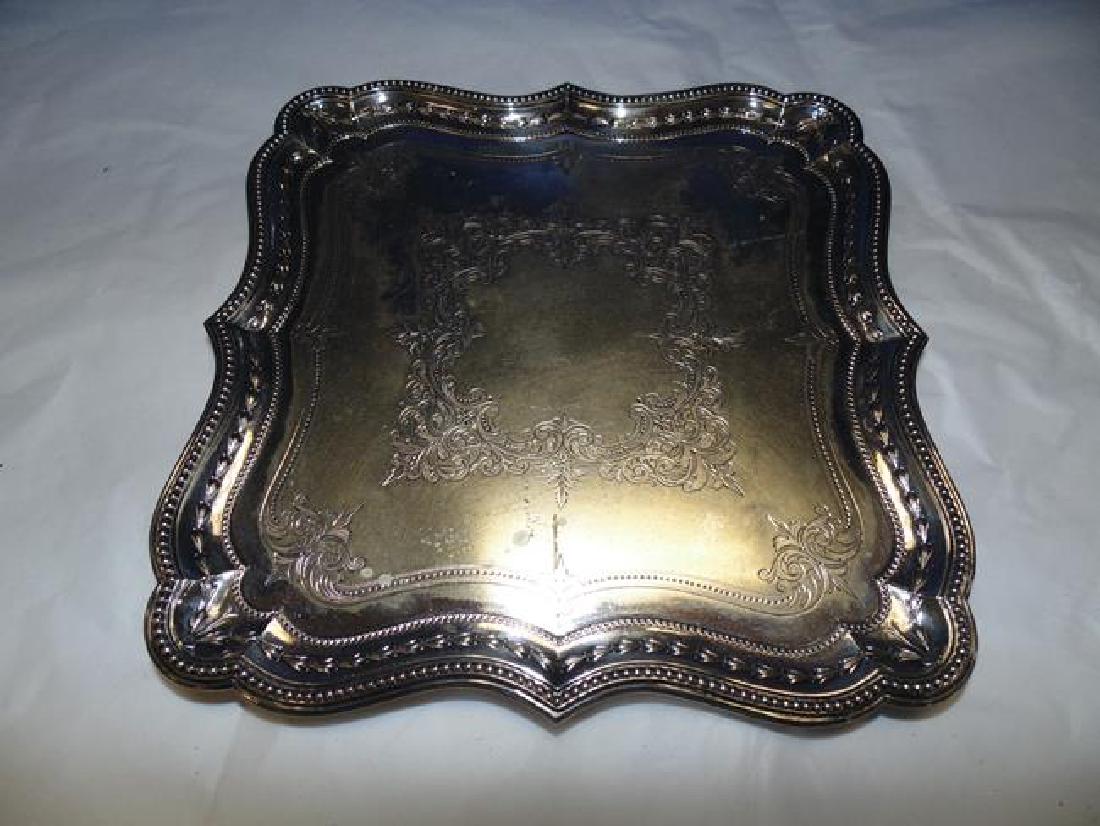 JA Dixon Sheffield  Silverplate Drink Tray (1 of 1)