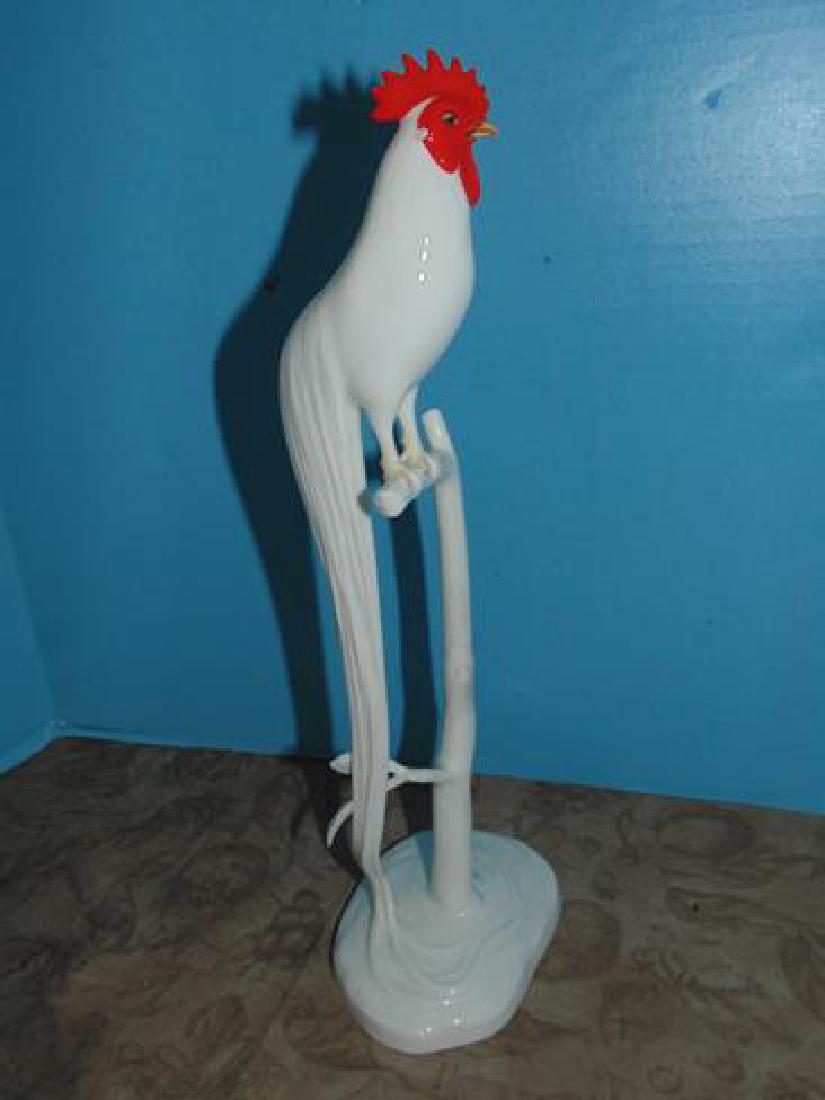 Noritake Rooster: 13" tall Noritake White Rooster sitting on branch. Very good condition.