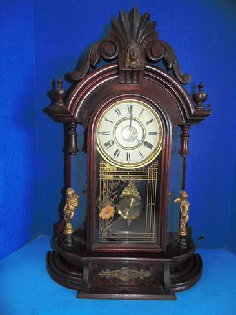 Jenny Lind Parlor Clock With Cupids & Mirror Sides (1 of 4)