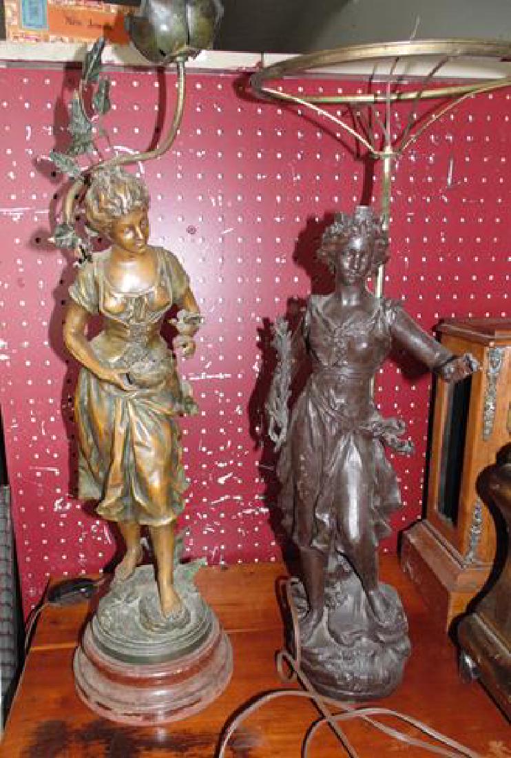 Spelter Figural Lamps