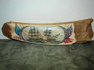 10" Nantucket Petrified Carving Signed Yoko Gaydos: Petrified carving Signed Yoko Gaydos 91. The item is from a Nantucket Whale bone and Ivory collection.