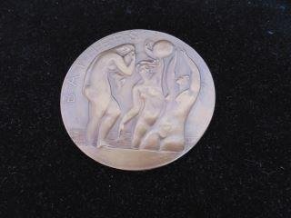 Oronzio Maldarelli Bronze Bathers Medallion: Society of the Medalists commemorative Bronze Bathers medal.