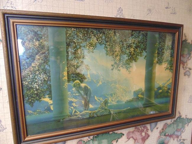 Large Maxfield Parrish: Large Maxfield Parrish 33" x 21"