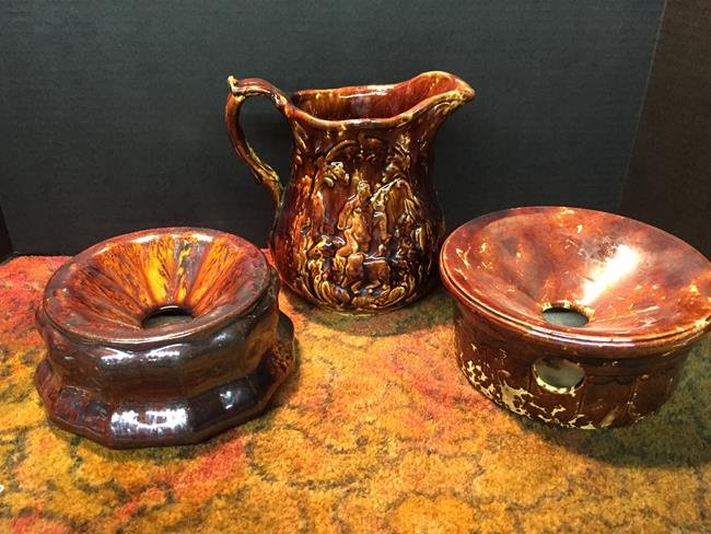 Bennington Pitcher & Spitoons (1 of 1)